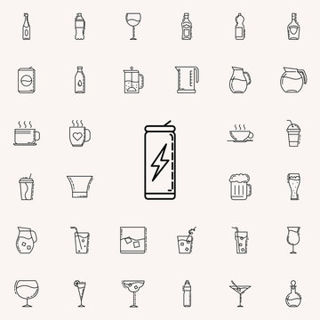 energy jar dusk icon. Drinks & Beverages icons universal set for web and mobile