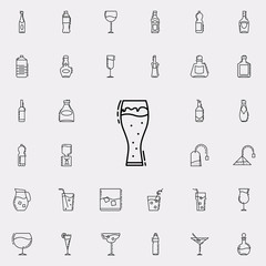glass of beer dusk icon. Drinks & Beverages icons universal set for web and mobile