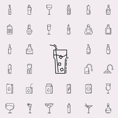 cold juice with ice dusk icon. Drinks & Beverages icons universal set for web and mobile