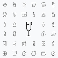 glass of champagne dusk icon. Drinks & Beverages icons universal set for web and mobile