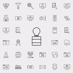 creative ideas icon. seo and online marketing icons universal set for web and mobile