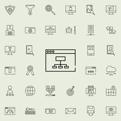 web site structure icon. seo and online marketing icons universal set for web and mobile