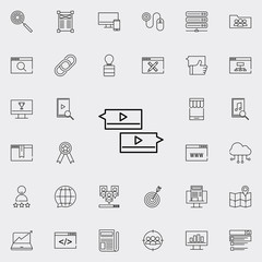 watching a video icon. seo and online marketing icons universal set for web and mobile