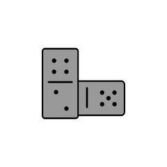 Piece, domino. Element of Casino icon for mobile concept and web apps. Detailed Piece, domino can be used for web and mobile