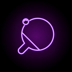 Ping pong outline icon. Elements of Sport in neon style icons. Simple icon for websites, web design, mobile app, info graphics