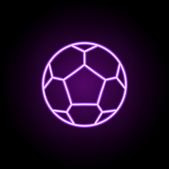 soccer ball outline icon. Elements of Sport in neon style icons. Simple icon for websites, web design, mobile app, info graphics