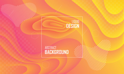 Liquid color abstract background design. Fluid vector gradient design for banner, post