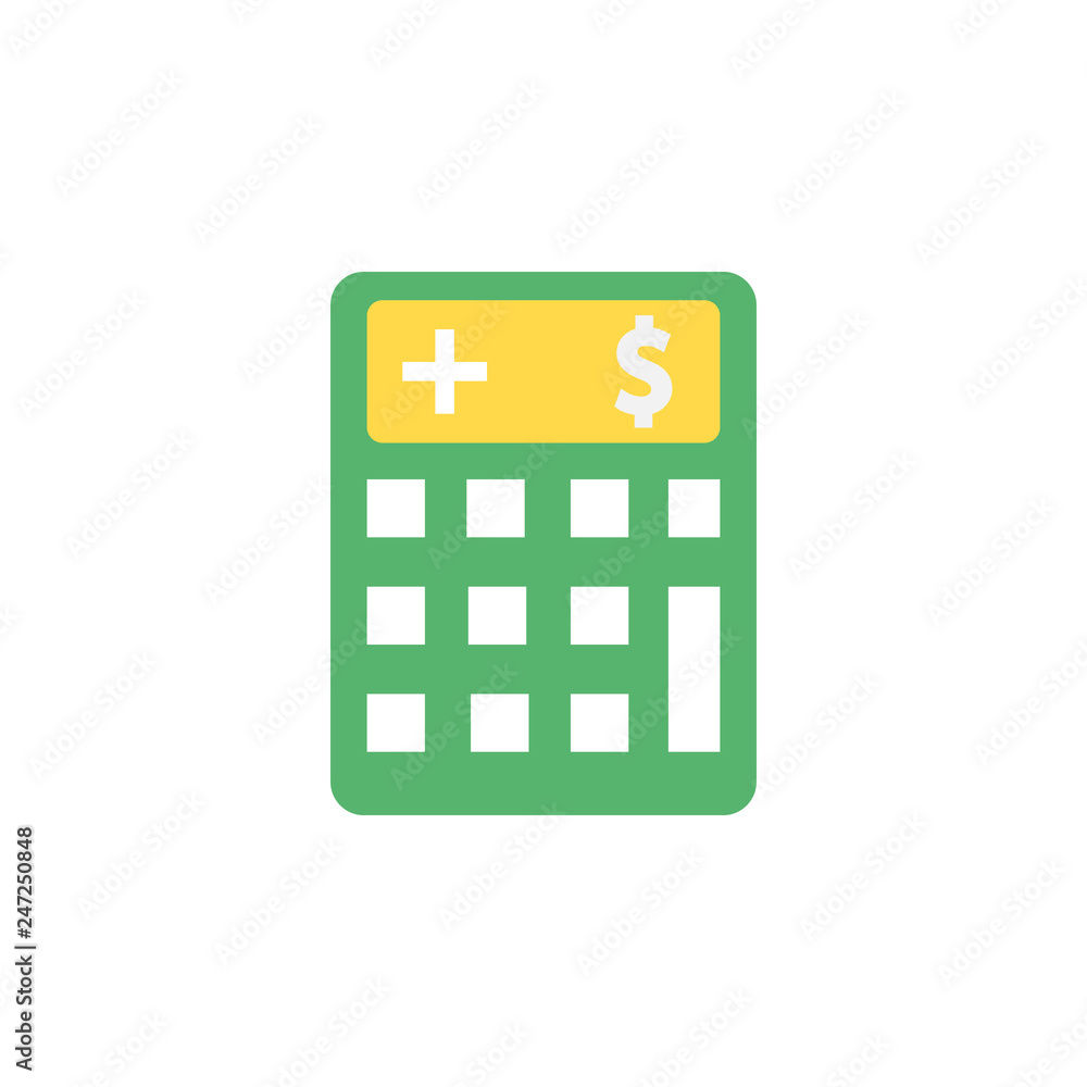 Poster banking, calculator icon. element of web money and banking icon for mobile concept and web apps. det