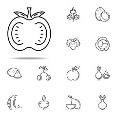 tomato dusk style icon. Vegetables icons universal set for web and mobile