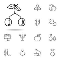plum dusk style icon. Vegetables icons universal set for web and mobile