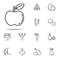 apple dusk style icon. Vegetables icons universal set for web and mobile