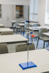 empty chemistry laboratory in a middle school