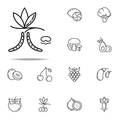 green beans dusk style icon. Vegetables icons universal set for web and mobile