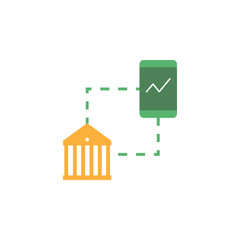 Mobile and online banking icon. Element of Web Money and Banking icon for mobile concept and web apps. Detailed Mobile and online banking icon can be used for web and mobile