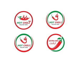 Chili logo vector template illustration