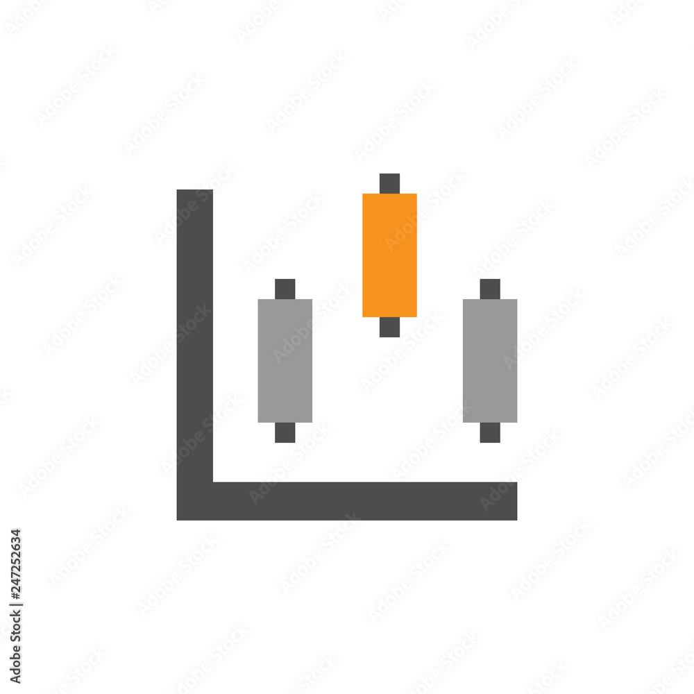 Poster axis and chart icon. element of financial, diagrams and reports icon for mobile concept and web apps