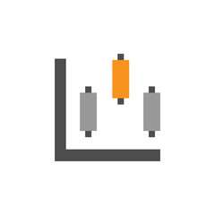 Axis and chart icon. Element of financial, diagrams and reports icon for mobile concept and web apps. Detailed Axis and chart icon can be used for web and mobile