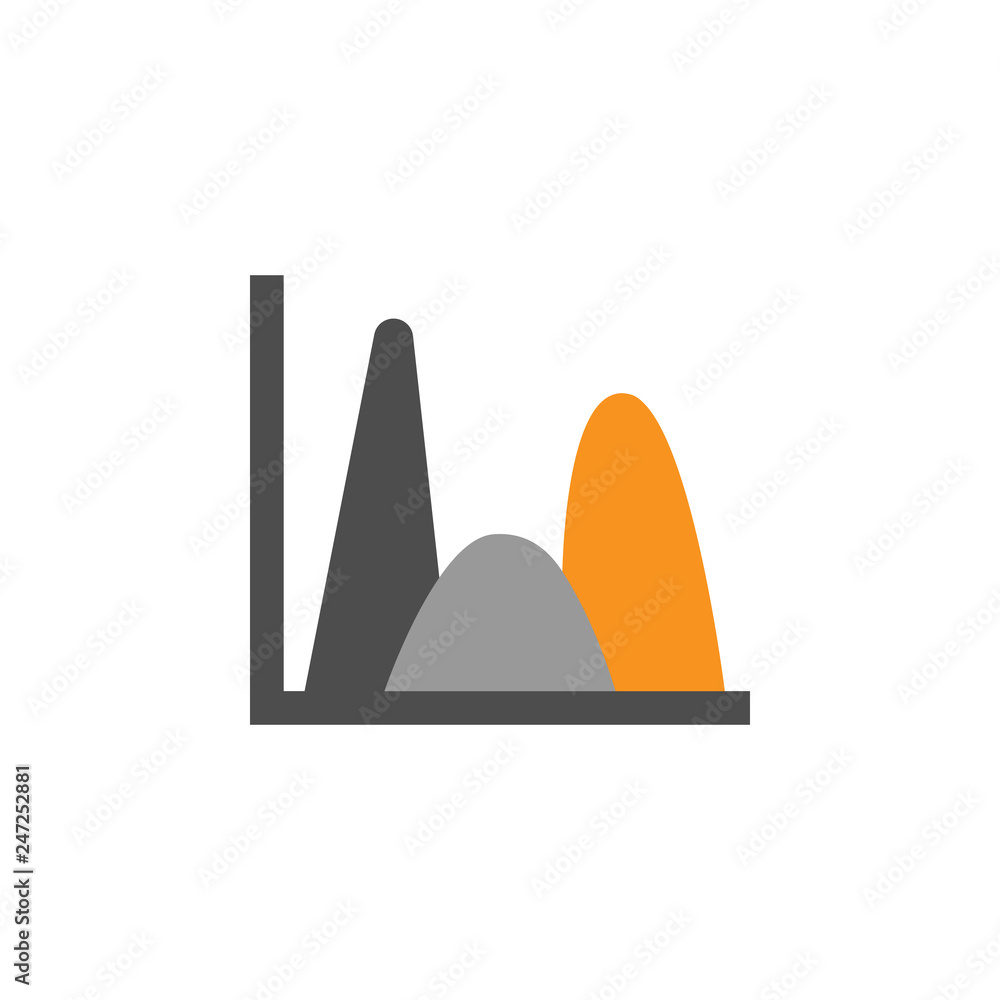 Poster analysis and peaks icon. element of financial, diagrams and reports icon for mobile concept and web 