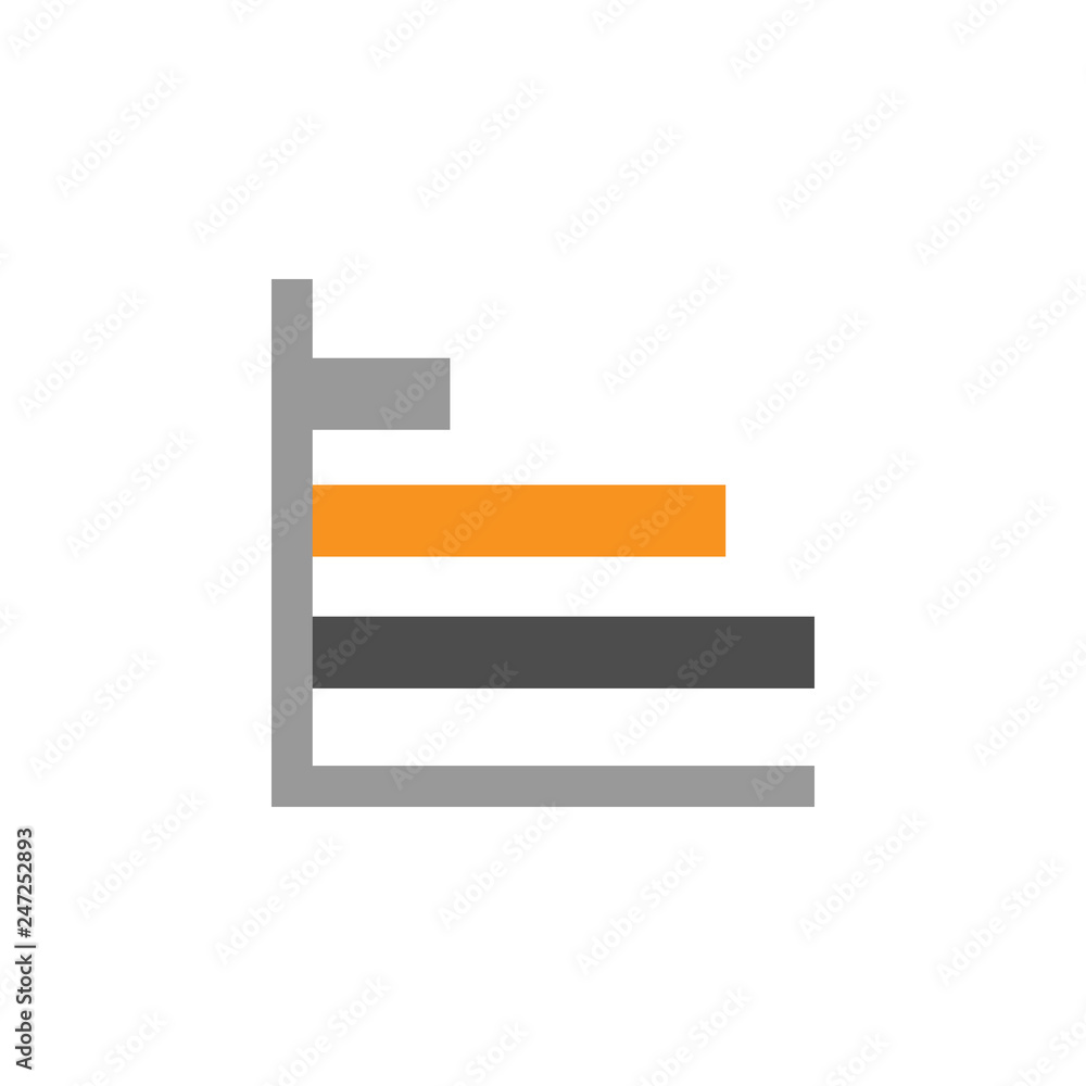 Poster axis and graph icon. element of financial, diagrams and reports icon for mobile concept and web apps