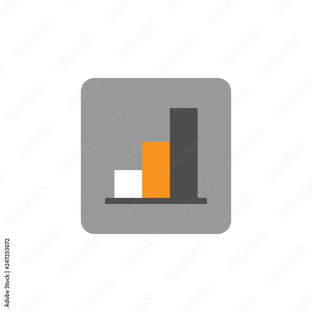 Poster analytics and bars icon. element of financial, diagrams and reports icon for mobile concept and web 