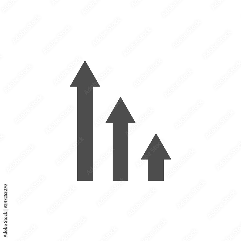 Poster arrows and earning icon. element of financial, diagrams and reports icon for mobile concept and web 