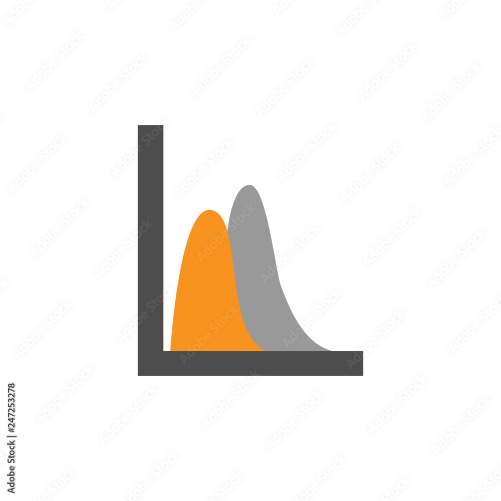 Poster curves and finance icon. element of financial, diagrams and reports icon for mobile concept and web 