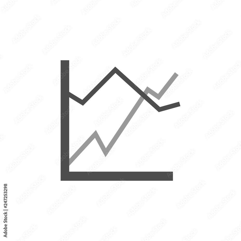 Poster effective and graph icon. element of financial, diagrams and reports icon for mobile concept and web
