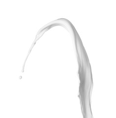 Fototapeta na wymiar Splash of fresh milk isolated on white