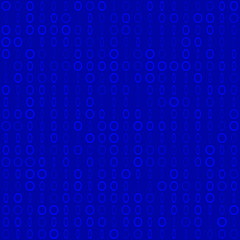 Fototapeta na wymiar Abstract seamless pattern of small rings or pixels in various sizes in blue colors