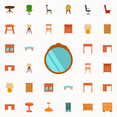wall mirror flat icon. Furniture icons universal set for web and mobile