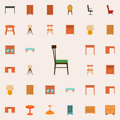 soft chair flat icon. Furniture icons universal set for web and mobile