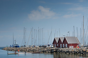 Fototapeta na wymiar July 2018 - Landscape of DragØr, Denmark: an old fishing village near Copenhagen