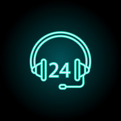 Online reception icon. Elements of Logistics in neon style icons. Simple icon for websites, web design, mobile app, info graphics