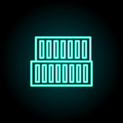 Warehouse icon. Elements of Logistics in neon style icons. Simple icon for websites, web design, mobile app, info graphics