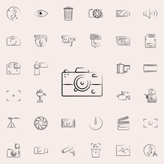 simple camera outine icon. Photo and camera icons universal set for web and mobile