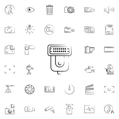 flash for camera outine icon. Photo and camera icons universal set for web and mobile