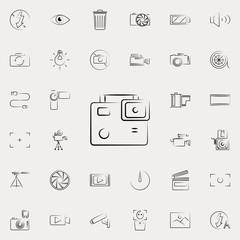 camcorder outine icon. Photo and camera icons universal set for web and mobile