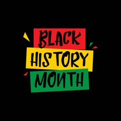 Naklejka na ściany i meble Black History Month Vector Template Design Illustration