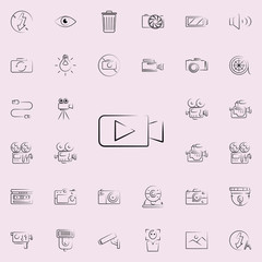 camcorder outine icon. Photo and camera icons universal set for web and mobile