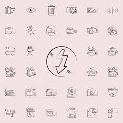 flash off sign outine icon. Photo and camera icons universal set for web and mobile