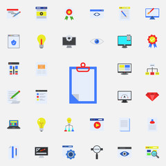 folder tablet colored icon. Programming sticker icons universal set for web and mobile