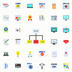 management structure colored icon. Programming sticker icons universal set for web and mobile