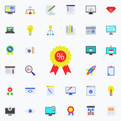 discount sign colored icon. Programming sticker icons universal set for web and mobile