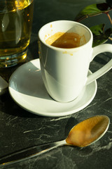 Espresso, cup of coffee on table