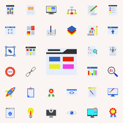 Internet browser colored icon. Programming sticker icons universal set for web and mobile