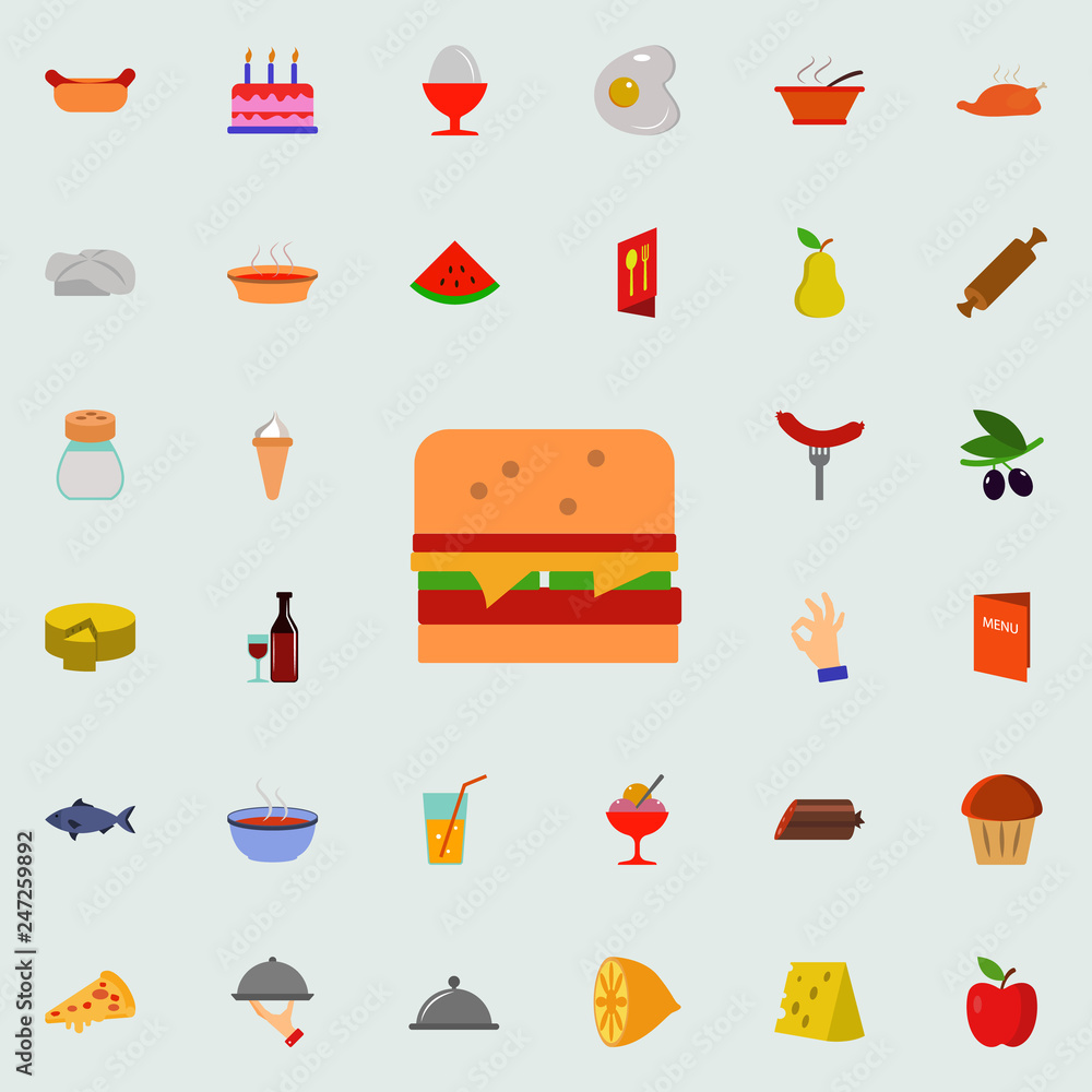 Poster hamburger icon. resturant icons universal set for web and mobile