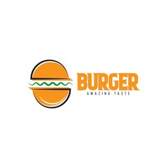 Burger and festival logo design vector template