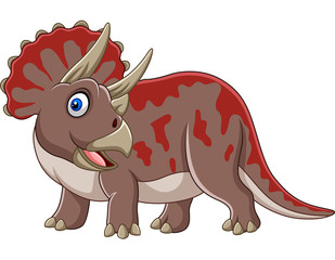 Cartoon brontosaurus with her baby