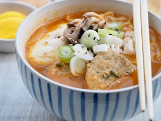 아시아 음식 라면 