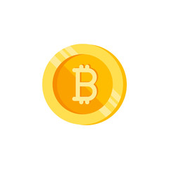 Bitcoin, coin, money color icon. Element of color finance signs. Premium quality graphic design icon. Signs and symbols collection icon for websites, web design